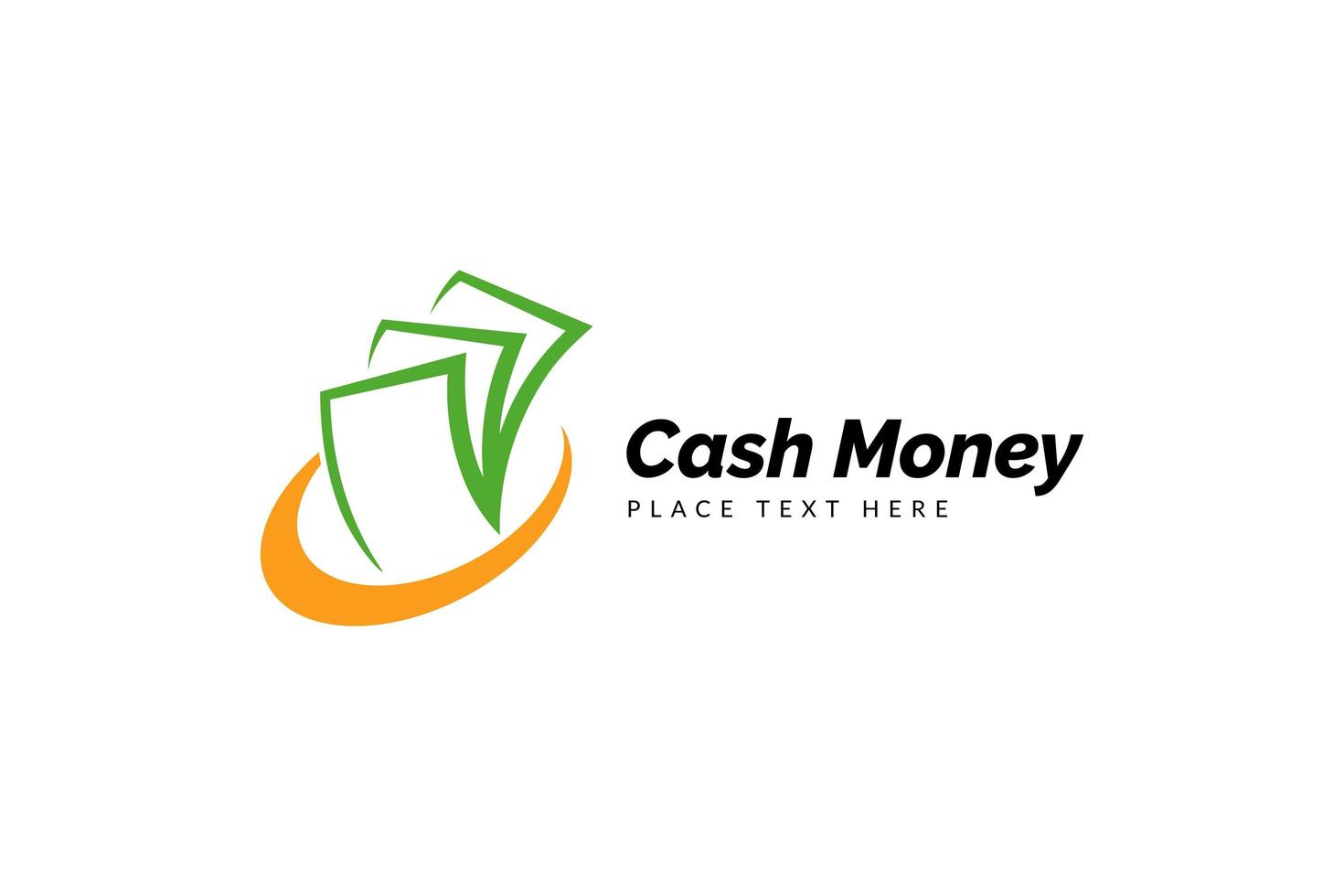 Cash money logo design template. Digital payment logo design. vector