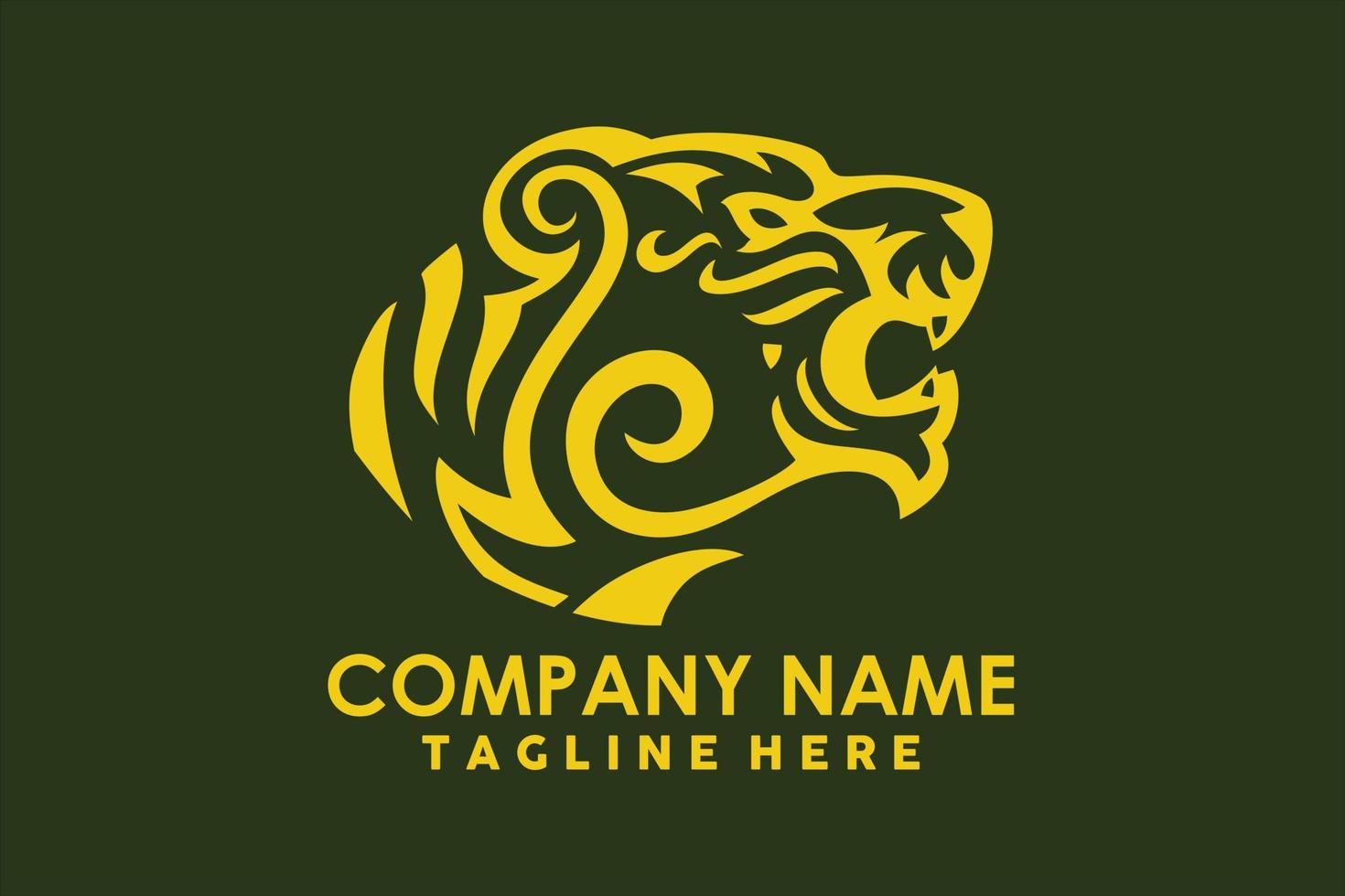 cabeza de tigre logo animal vector