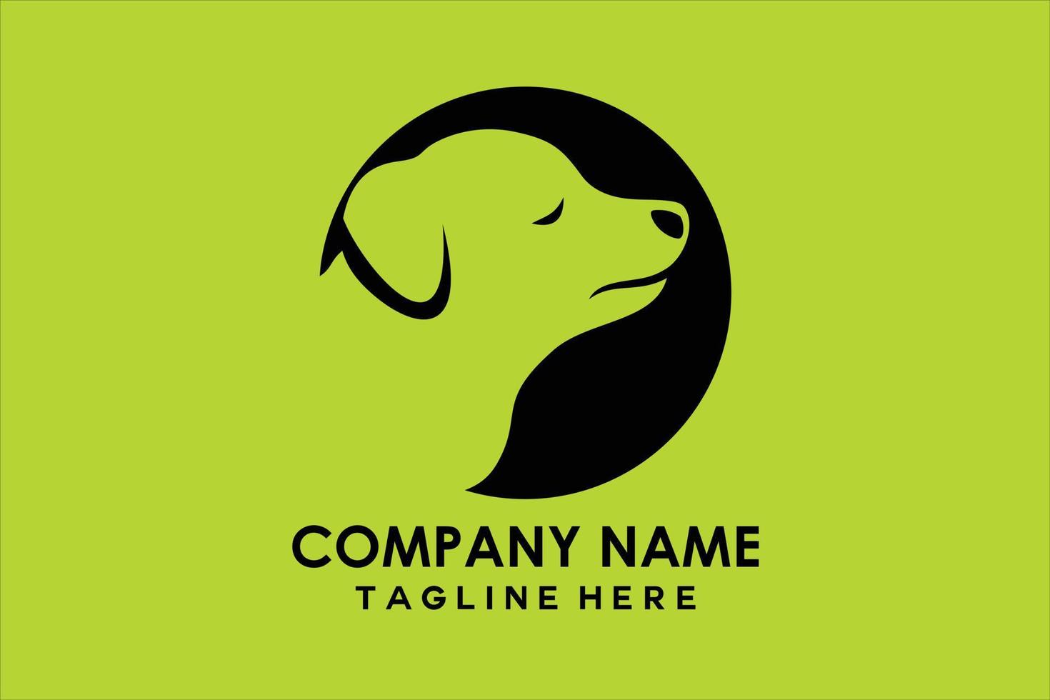 dog head silhouette vector