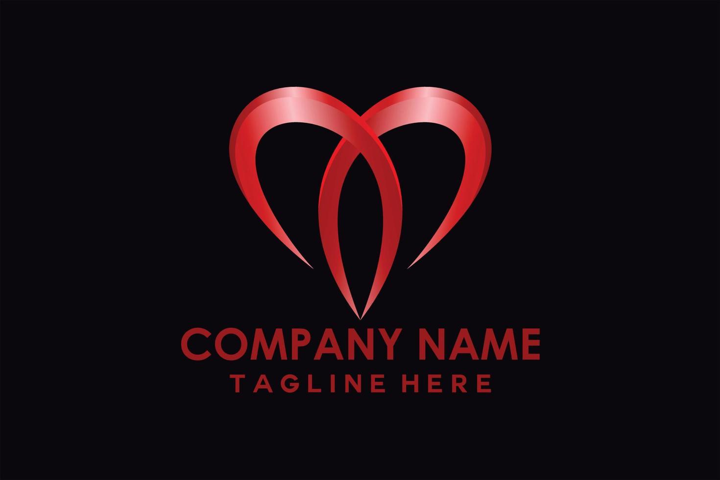 unique love icon with gradient color vector