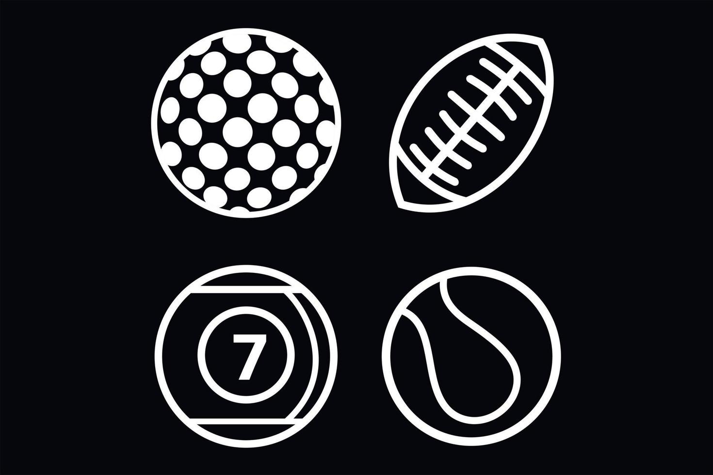 una colección de diseño de logotipo de varias bolas vector