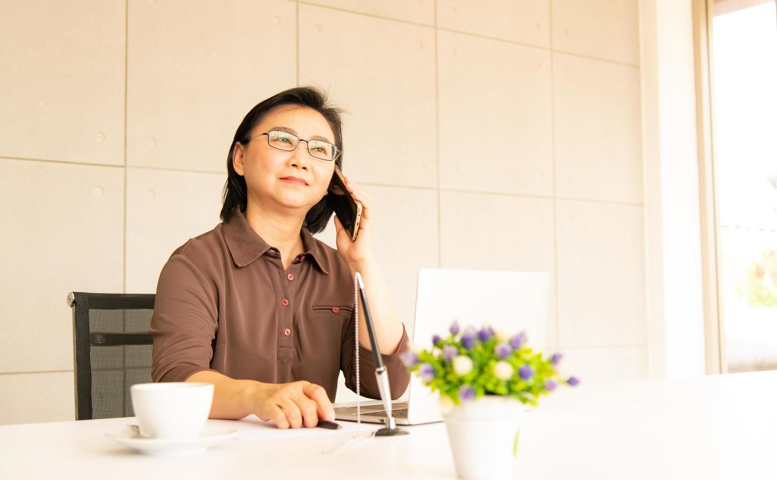 Female business in office photo