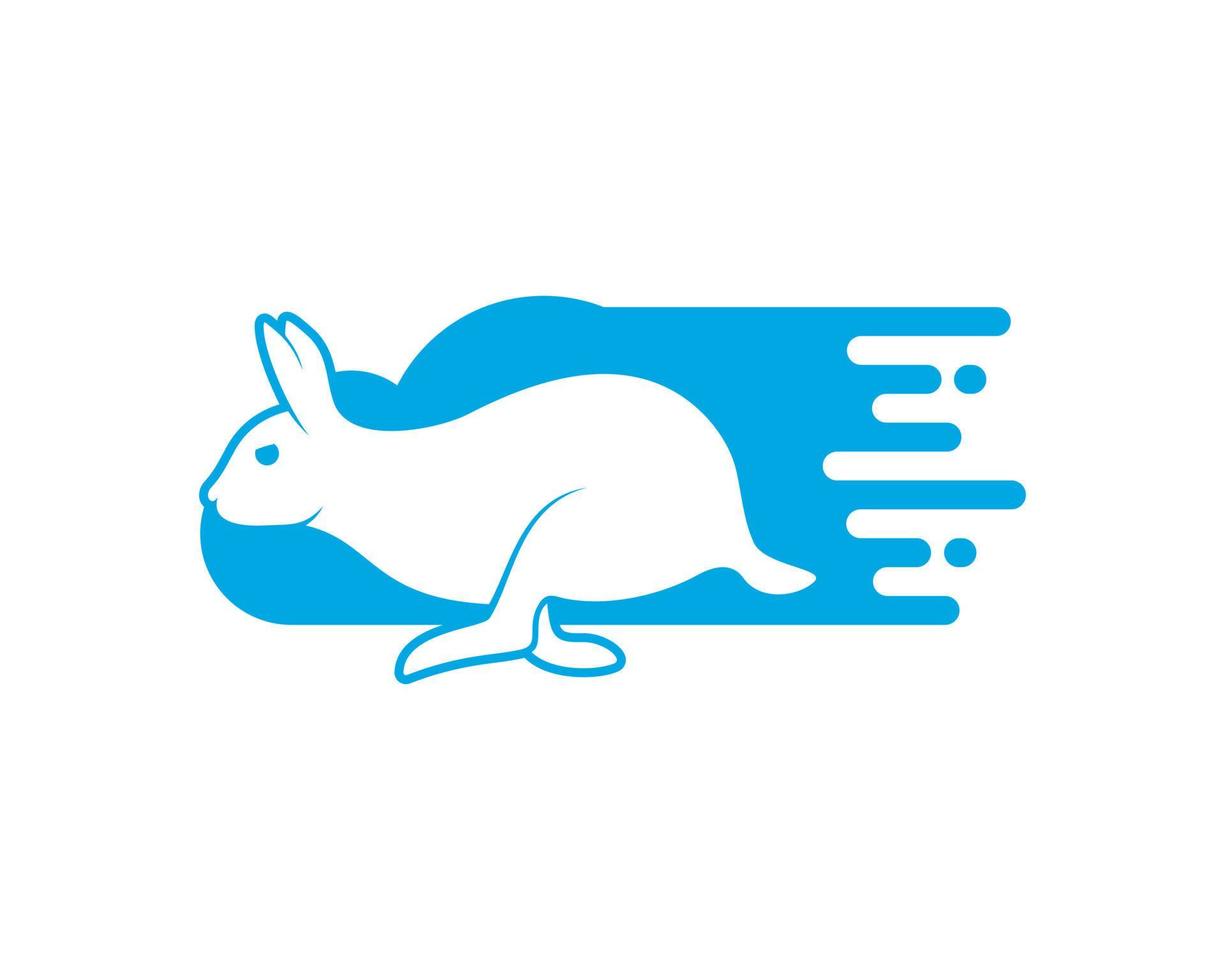 Cloud with fast rabbit inside vector