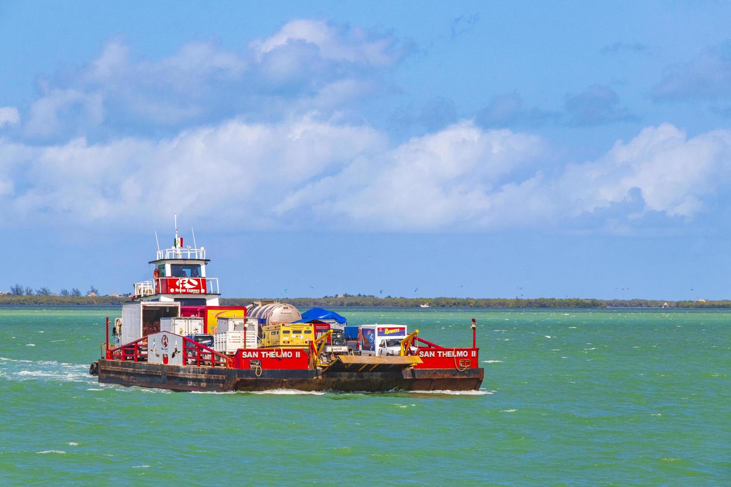 Holbox Mexico 21. December 2021 Holbox Express car ferry from Holbox