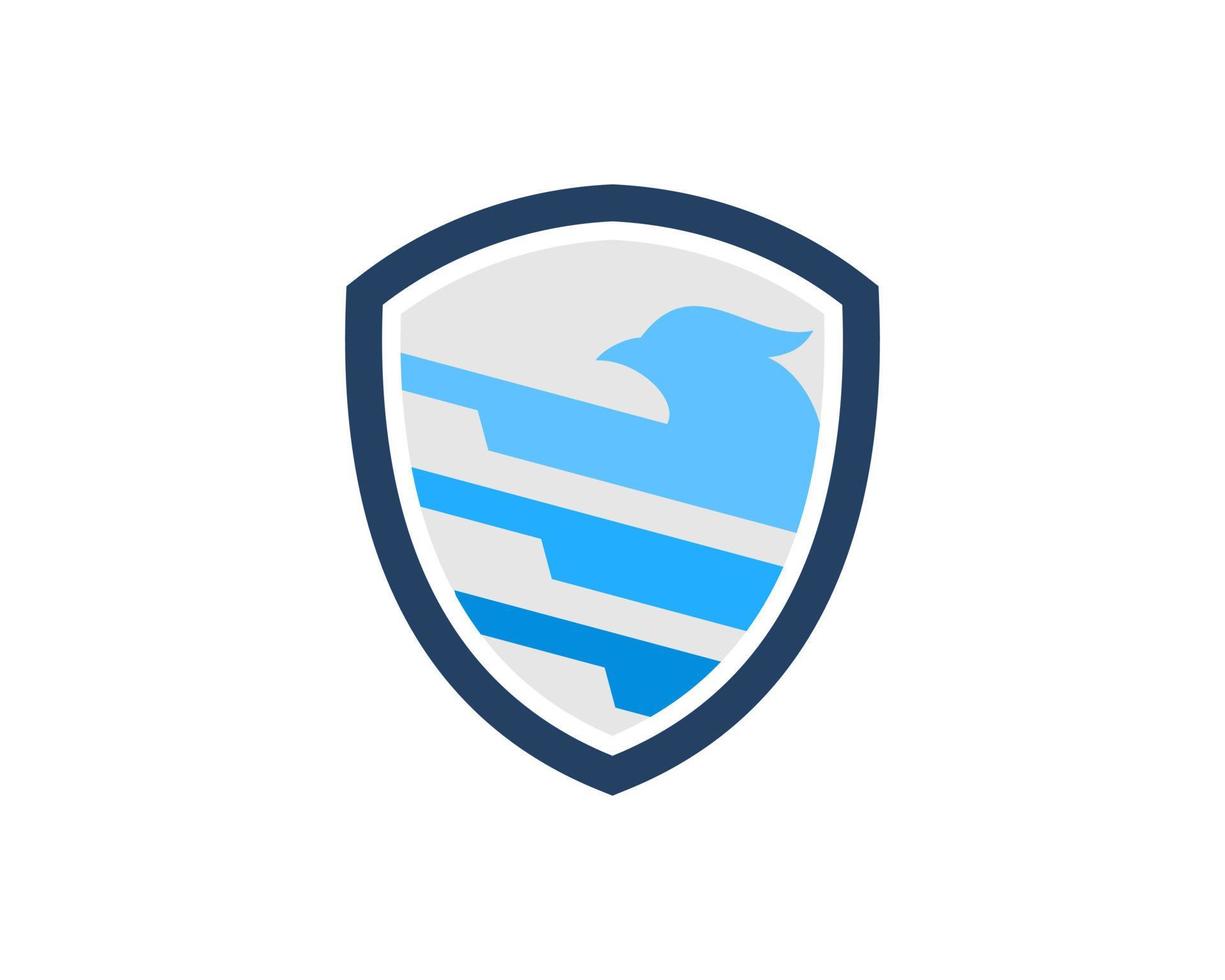 Simple shield with patriotic eagle inside vector