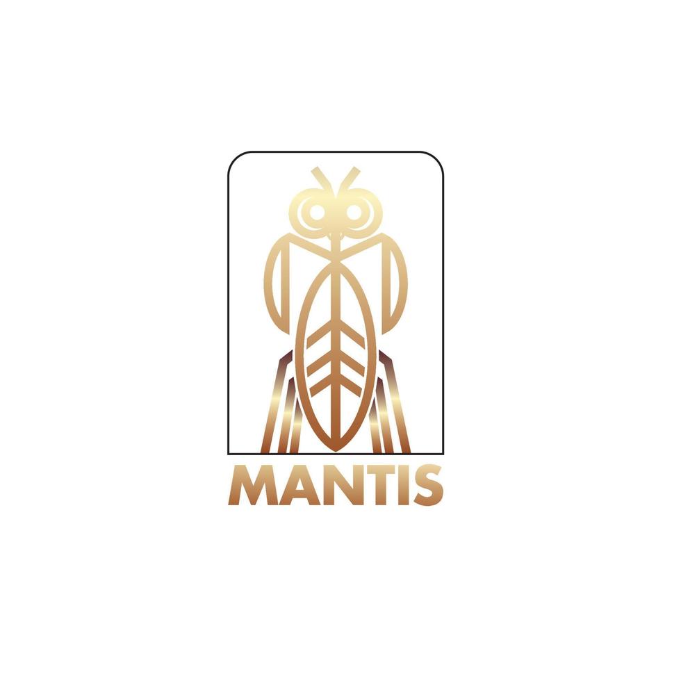golden mantis logo icon for chinese martial art symbol 5000772 Vector ...