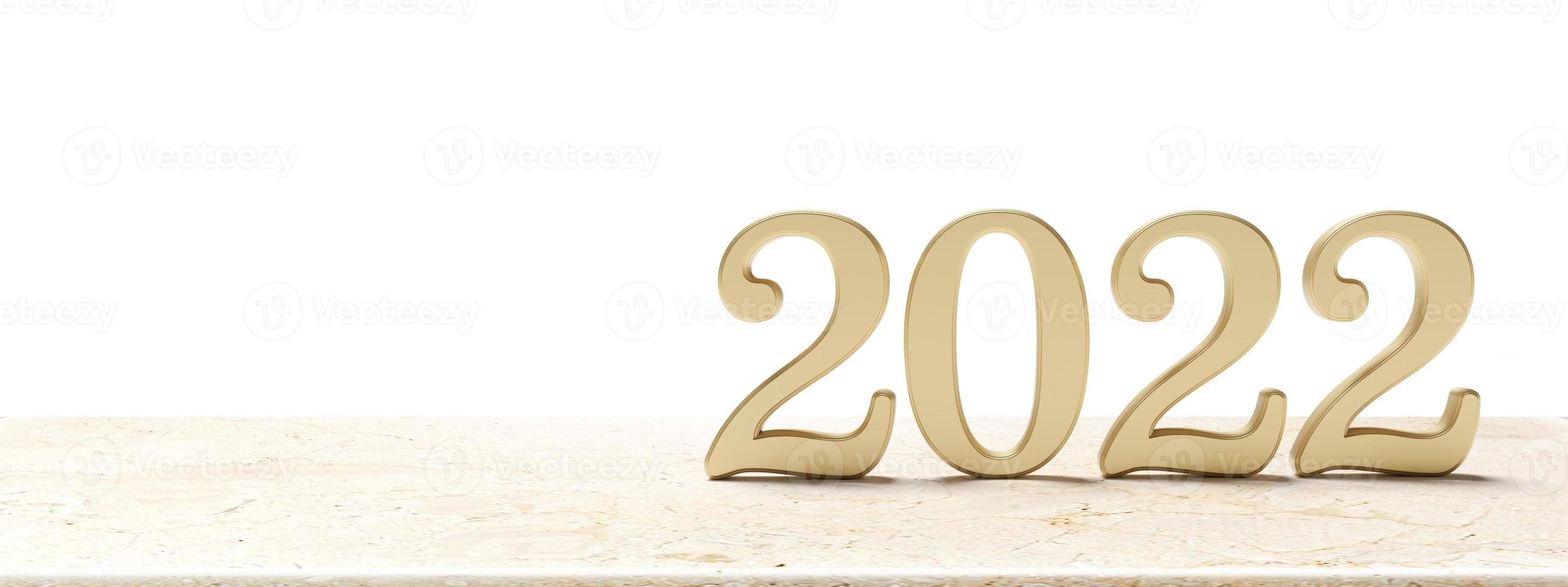 Happy New Year Background. Start to 2022. 3D illustration photo