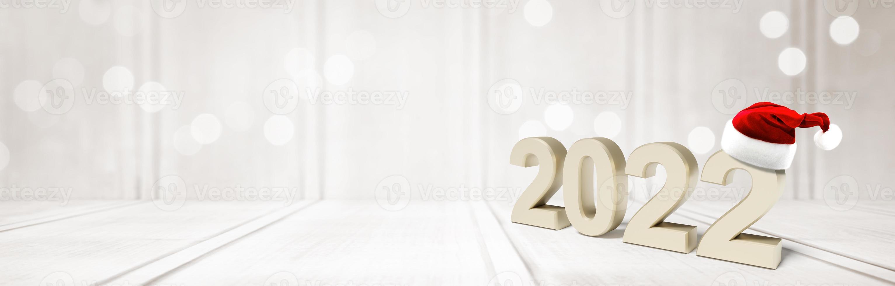 feliz año nuevo fondo. a partir de 2022. Ilustración 3d foto