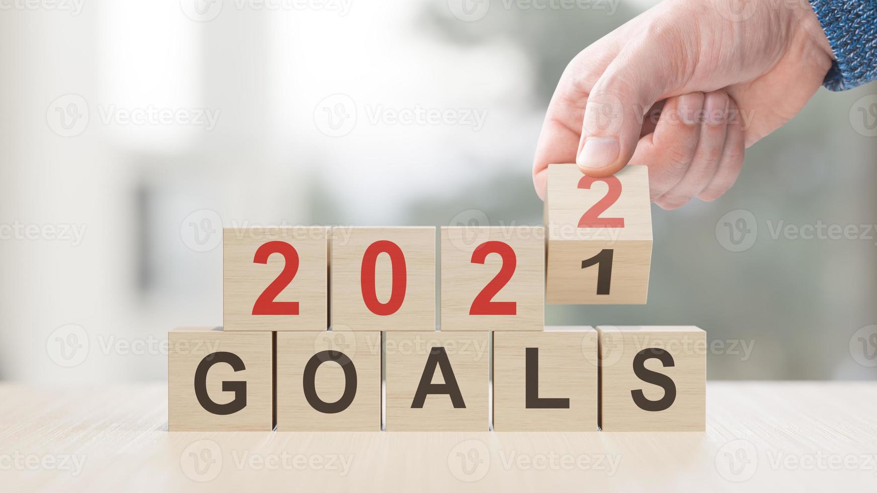 Happy New Year Background. Goals for 2022. 3D illustration photo