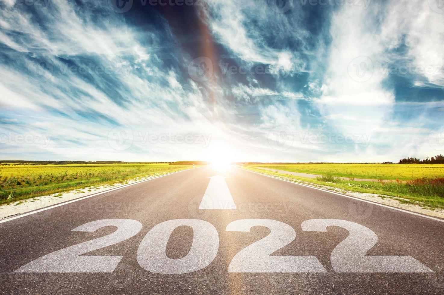 Happy New Year Background. Successful start to the year 2022. photo