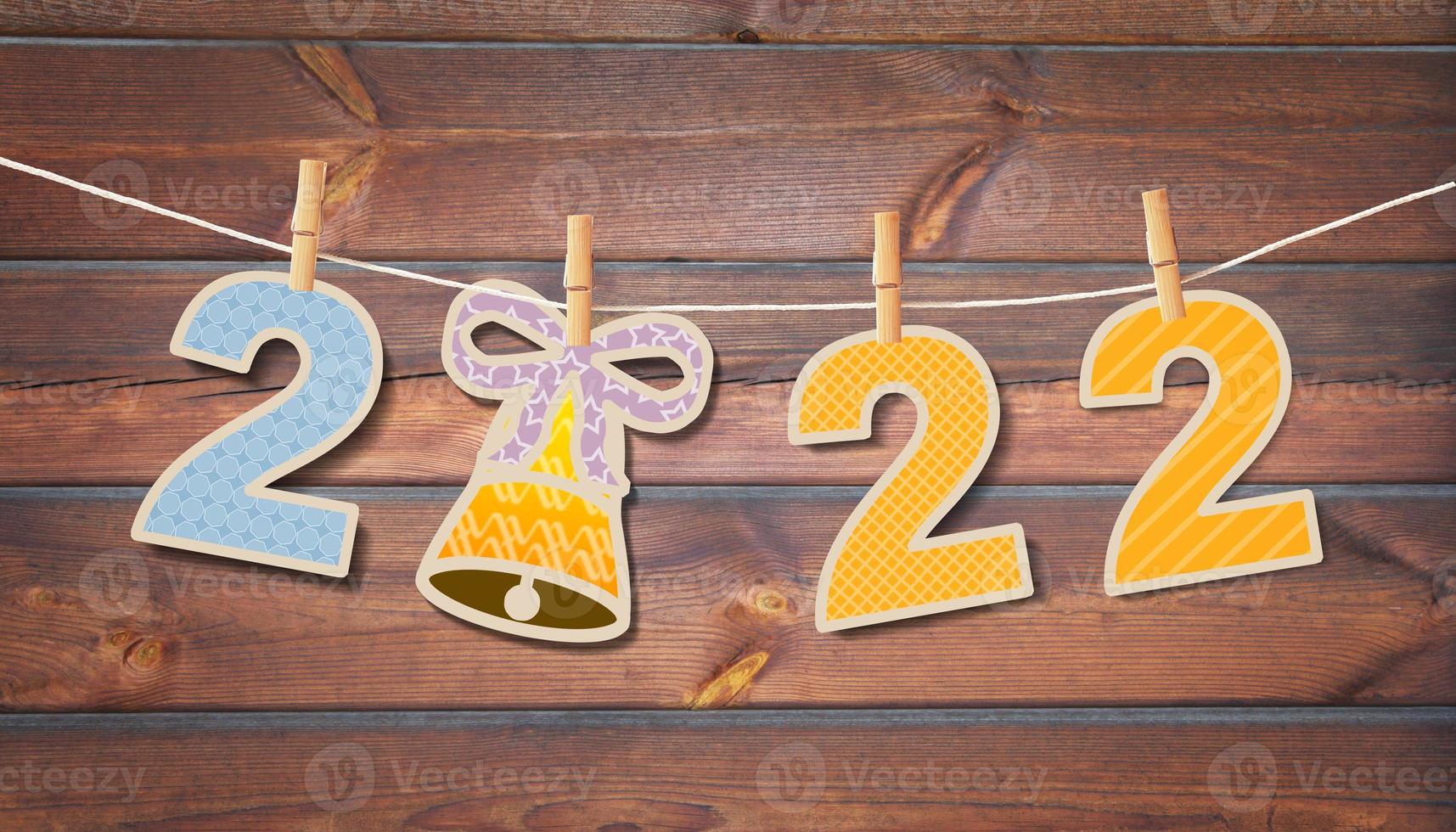 Happy New Year Background. Start to 2022. 3D illustration photo