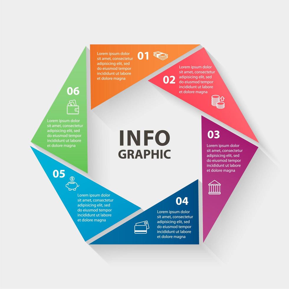 Vector circle infographics. Template for diagram, graph, presentation and chart. Business concept with options, parts, steps or processes.