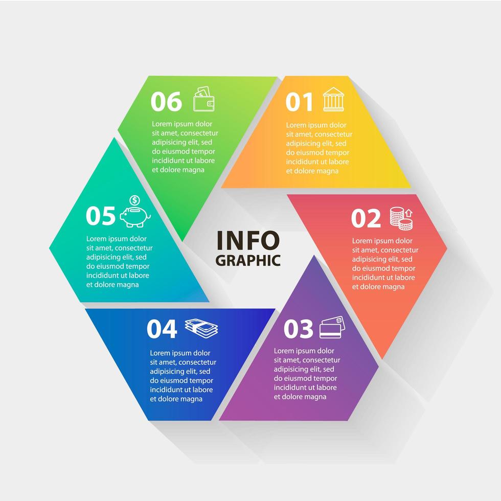 Vector circle infographics. Template for diagram, graph, presentation and chart. Business concept with options, parts, steps or processes.