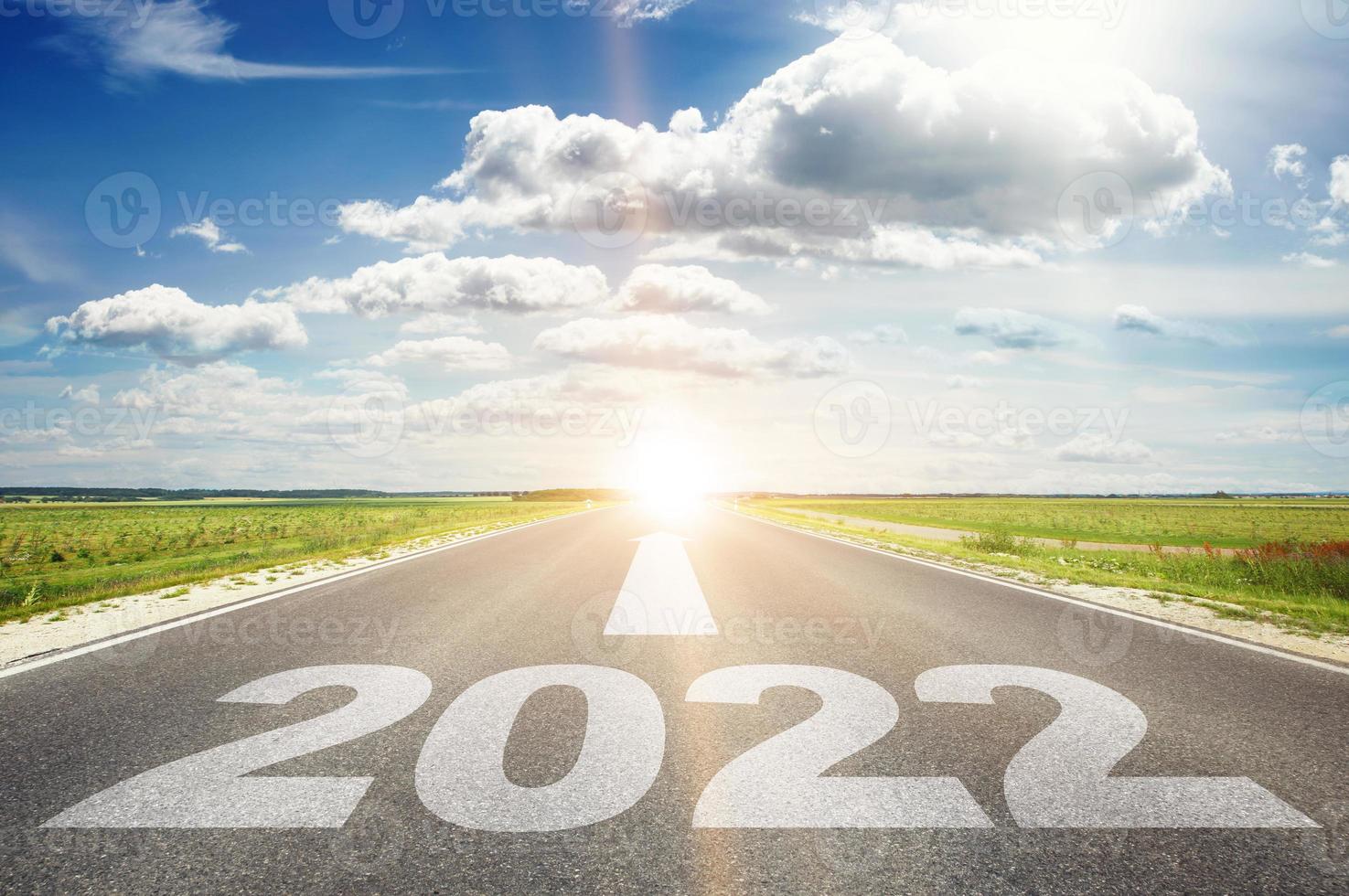 Happy New Year Background. Successful start to the year 2022. photo
