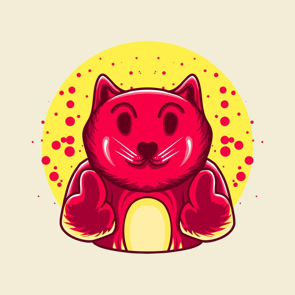 diseño de camiseta de ilustración de vector de personaje de gato tigre de año nuevo chino