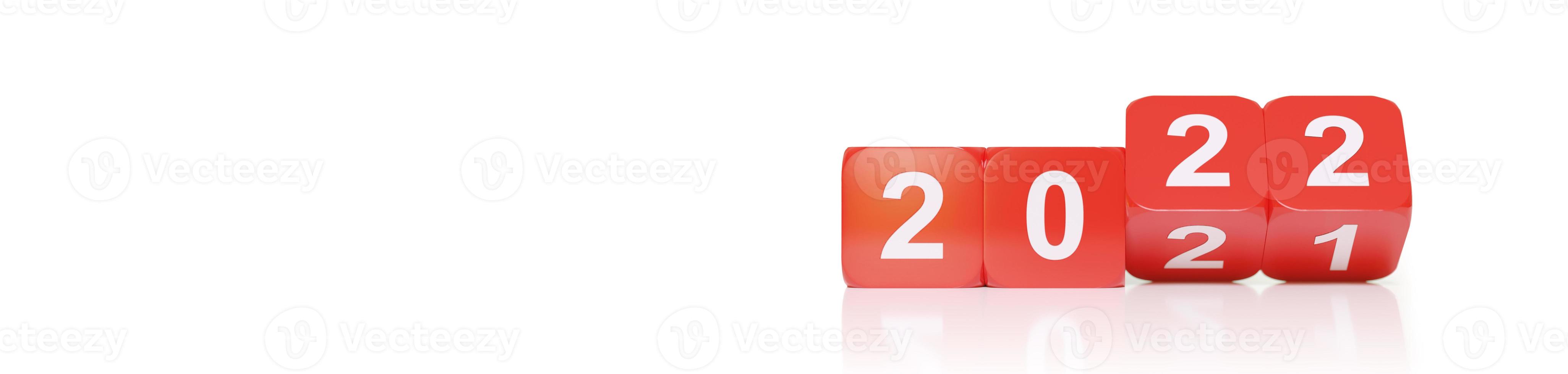 Happy New Year Background. Goals for 2022. 3D illustration photo