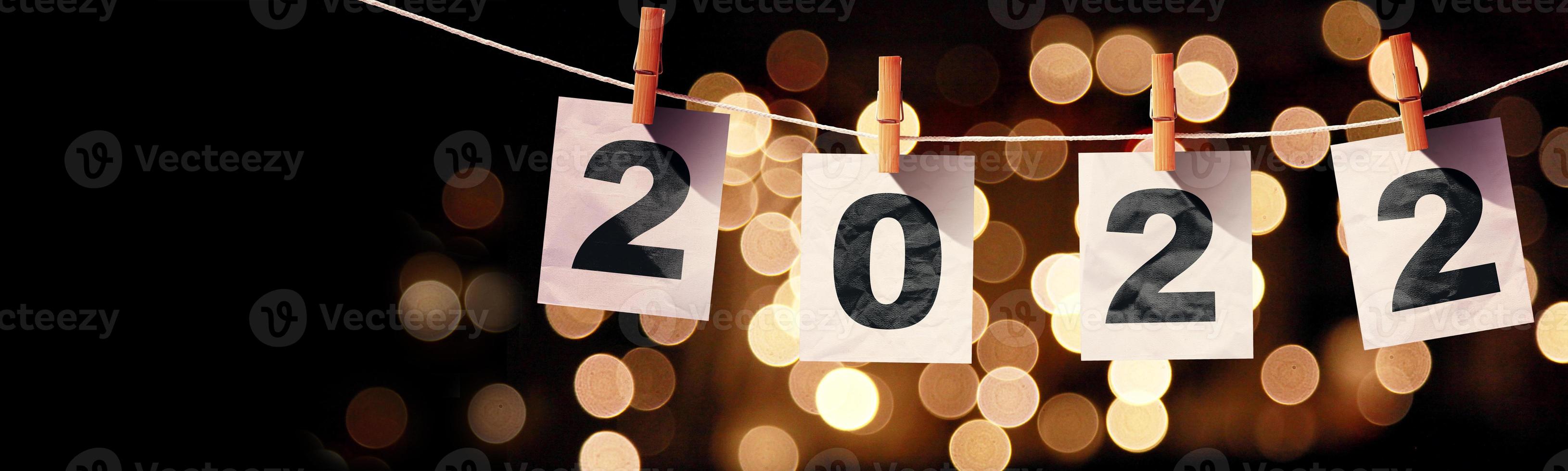 feliz año nuevo fondo. a partir de 2022. Ilustración 3d foto