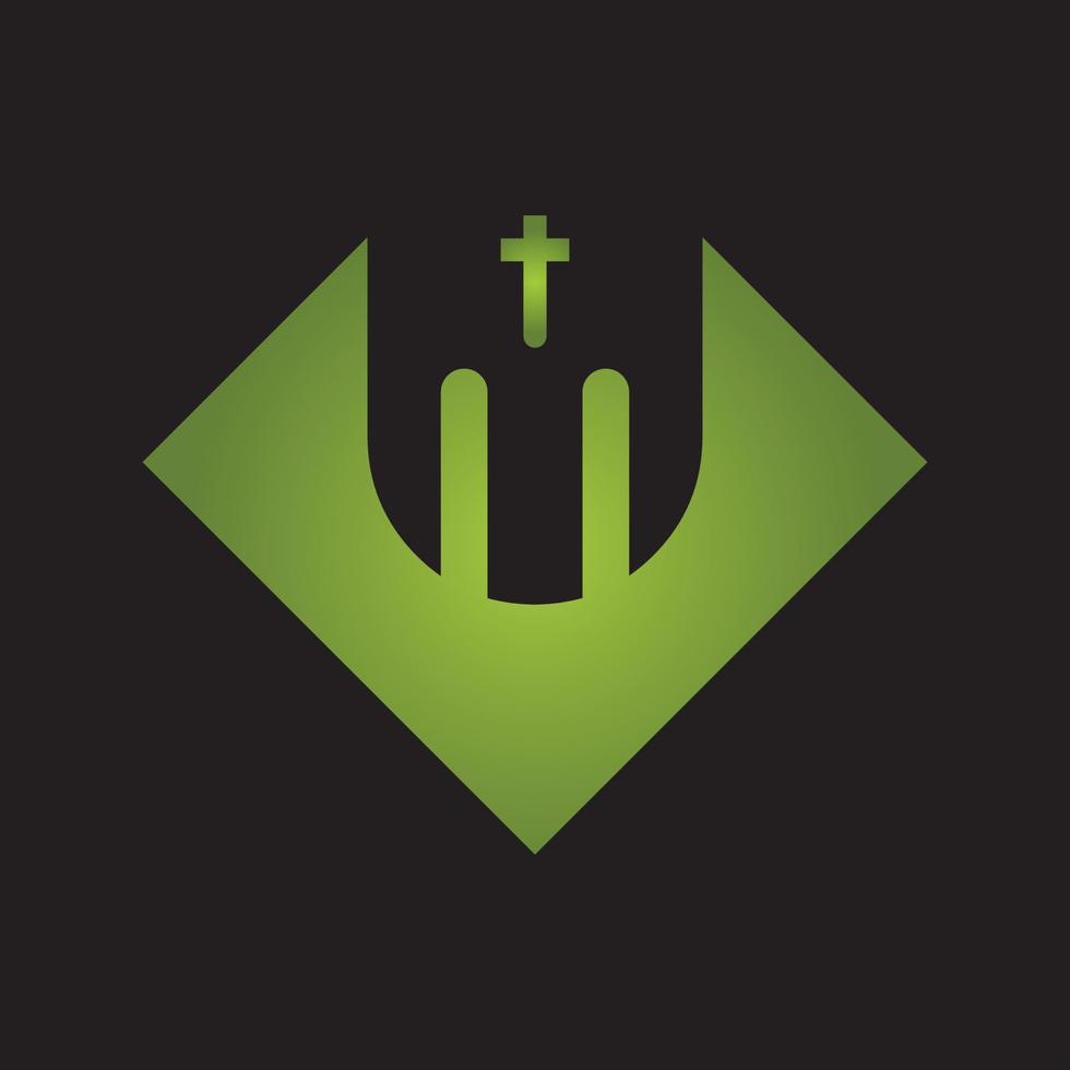 la iglesia logo diseño inspiración vector stock