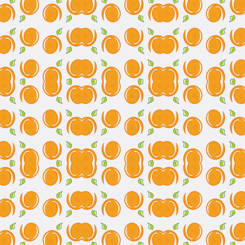 Seamless Pattern Background of Fresh Orange Shape vector