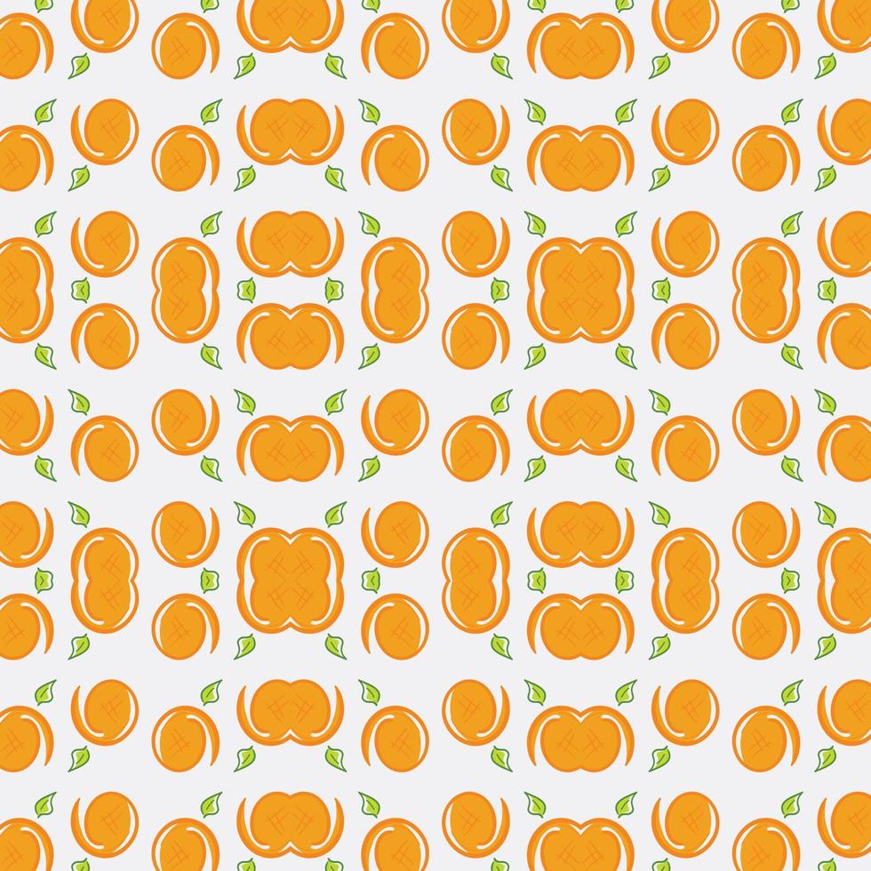 Seamless Pattern Background of Fresh Orange Shape vector