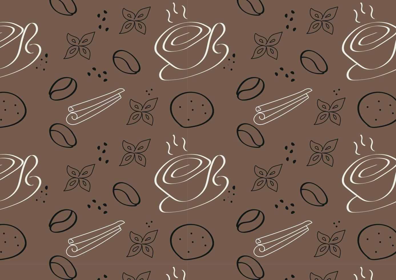 Hot coffee cup seamless pattern vector