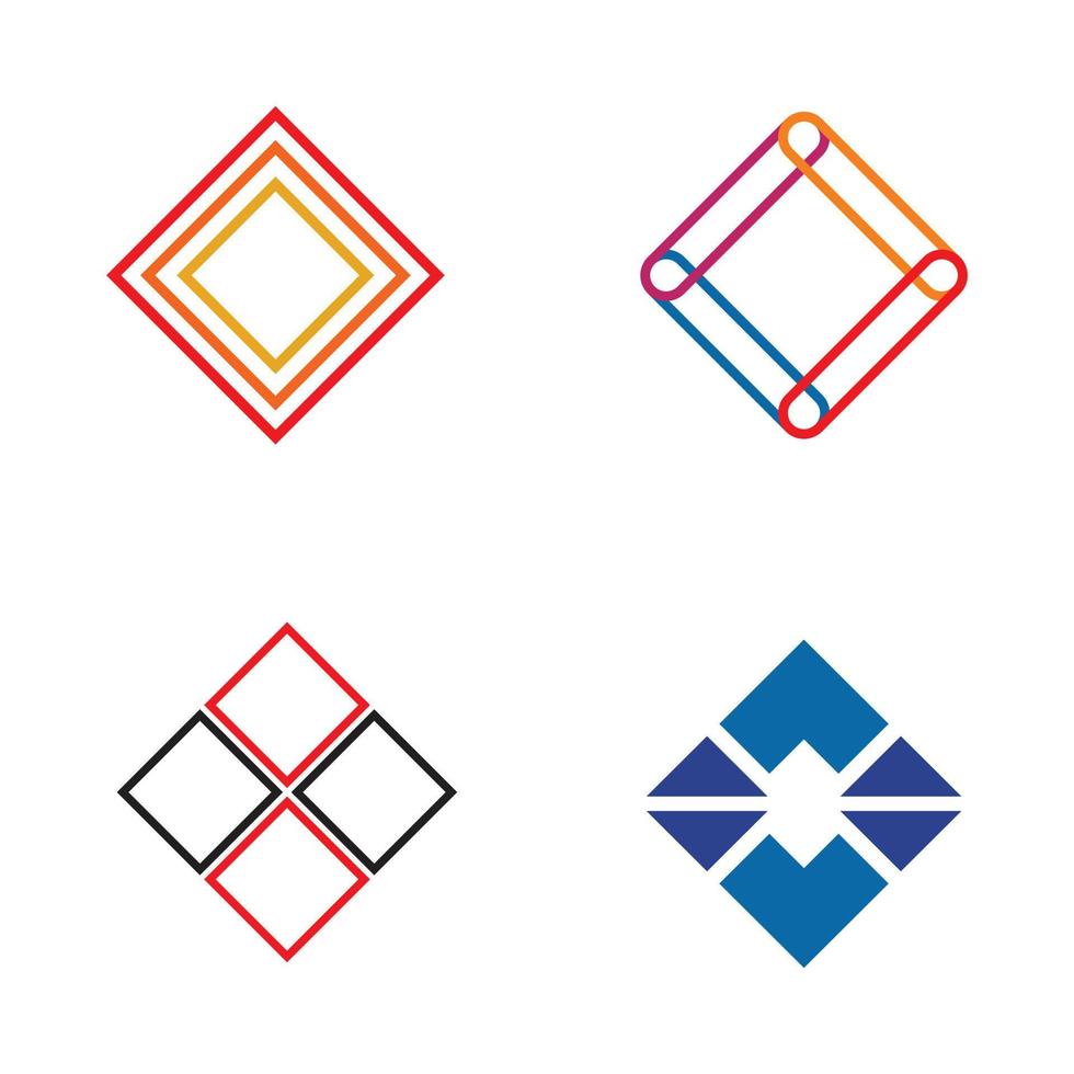 Rhombus shape pattern icon logo design vector