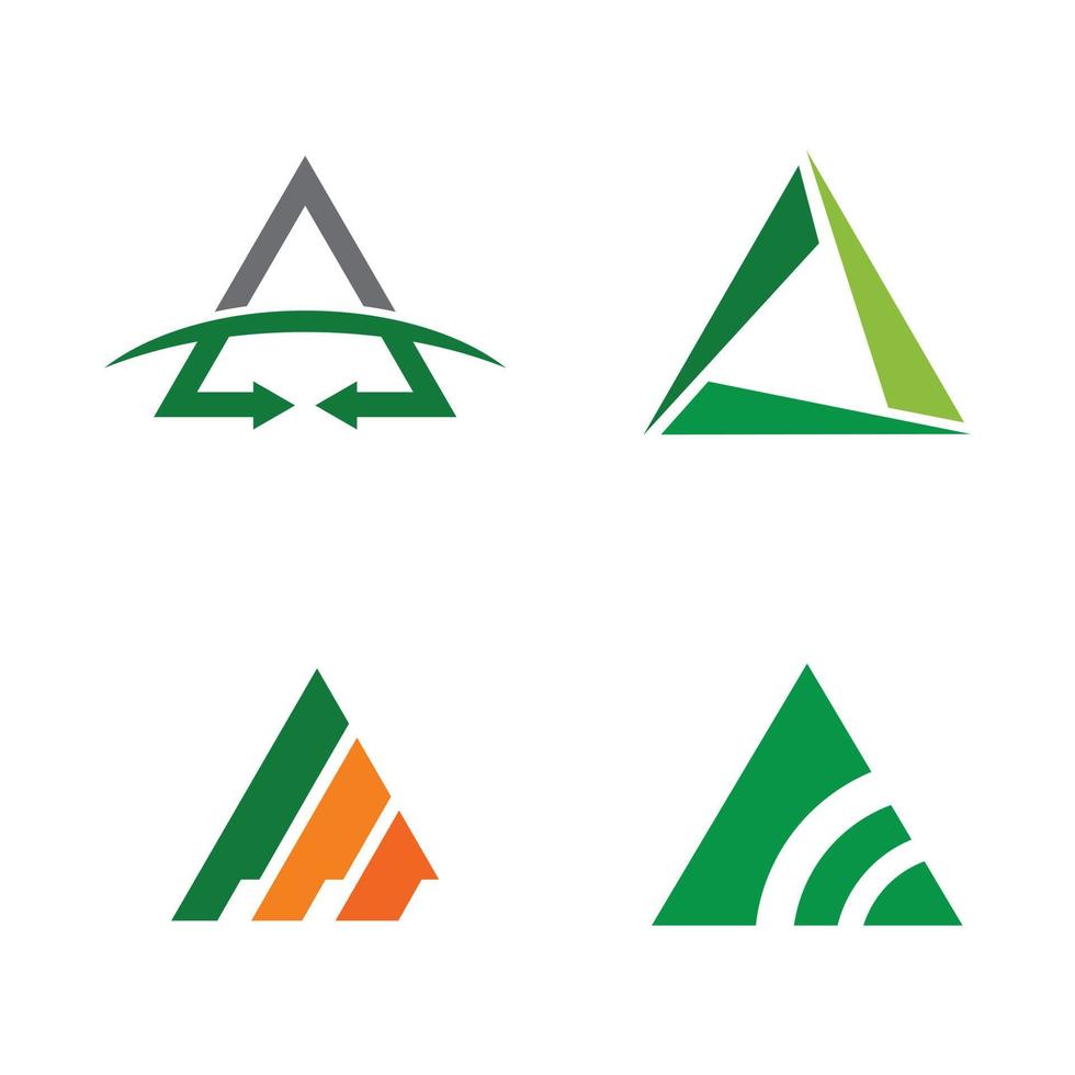 icono de patrón de forma de triángulo diseño de logotipo vector