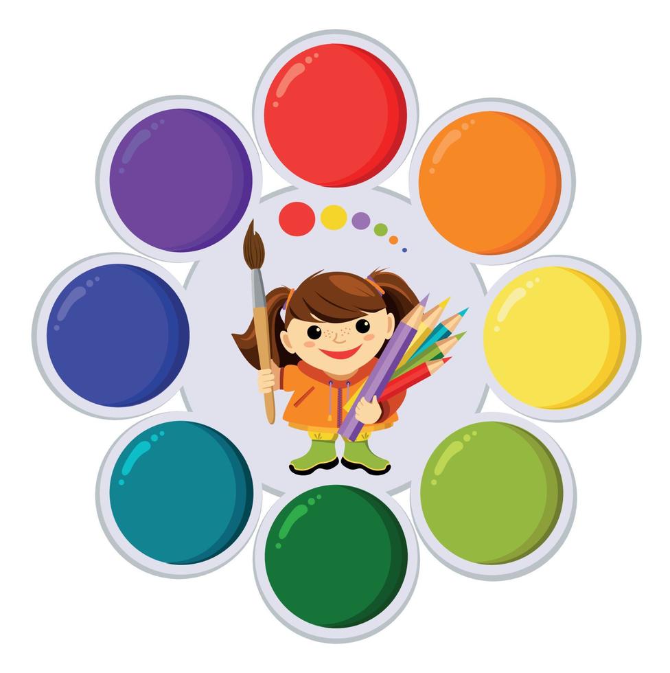 Palette icon, Art icon, vector illustration