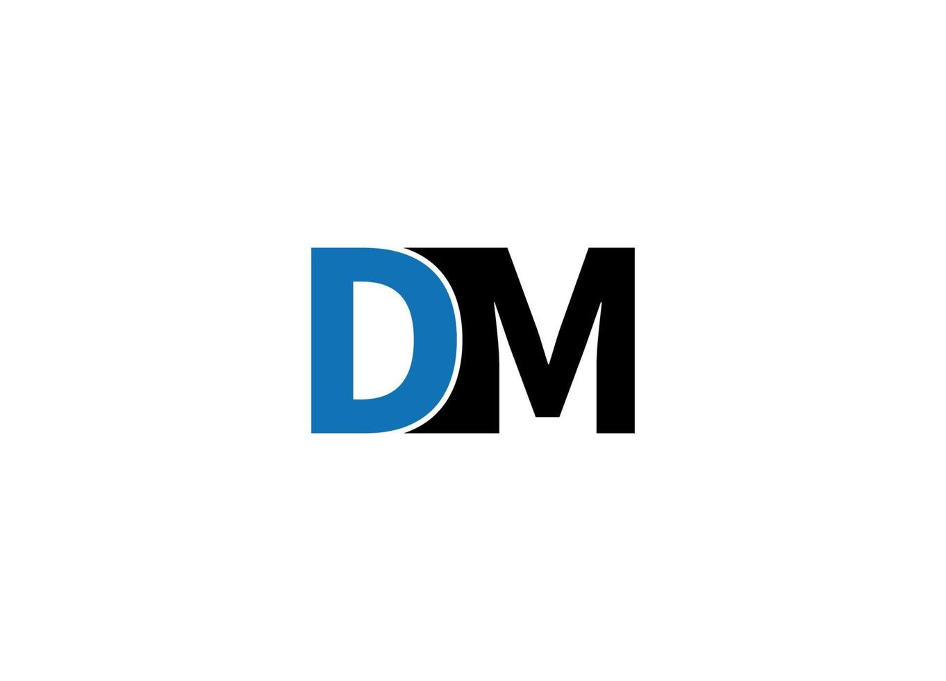 DM initial modern logo design vector icon template
