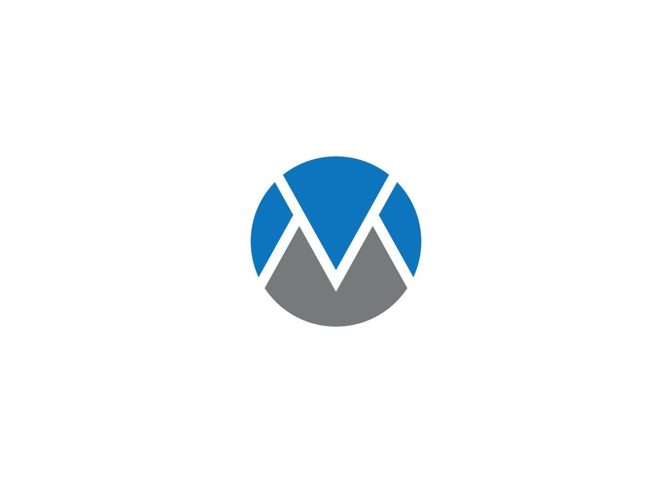 MV initial logo design vector icon template