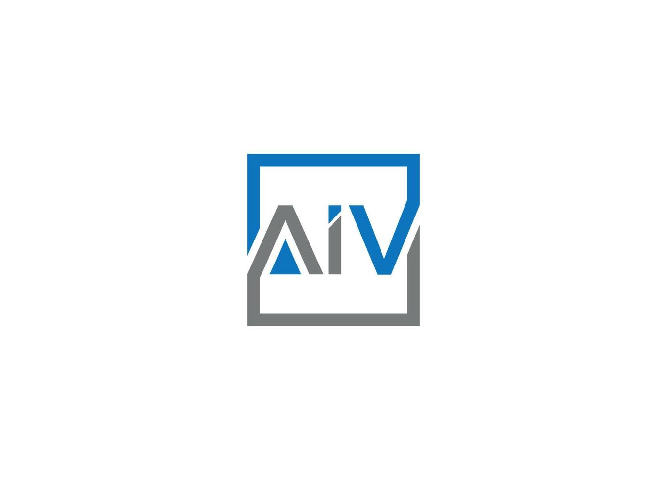 aiv initial logo design vector icon template