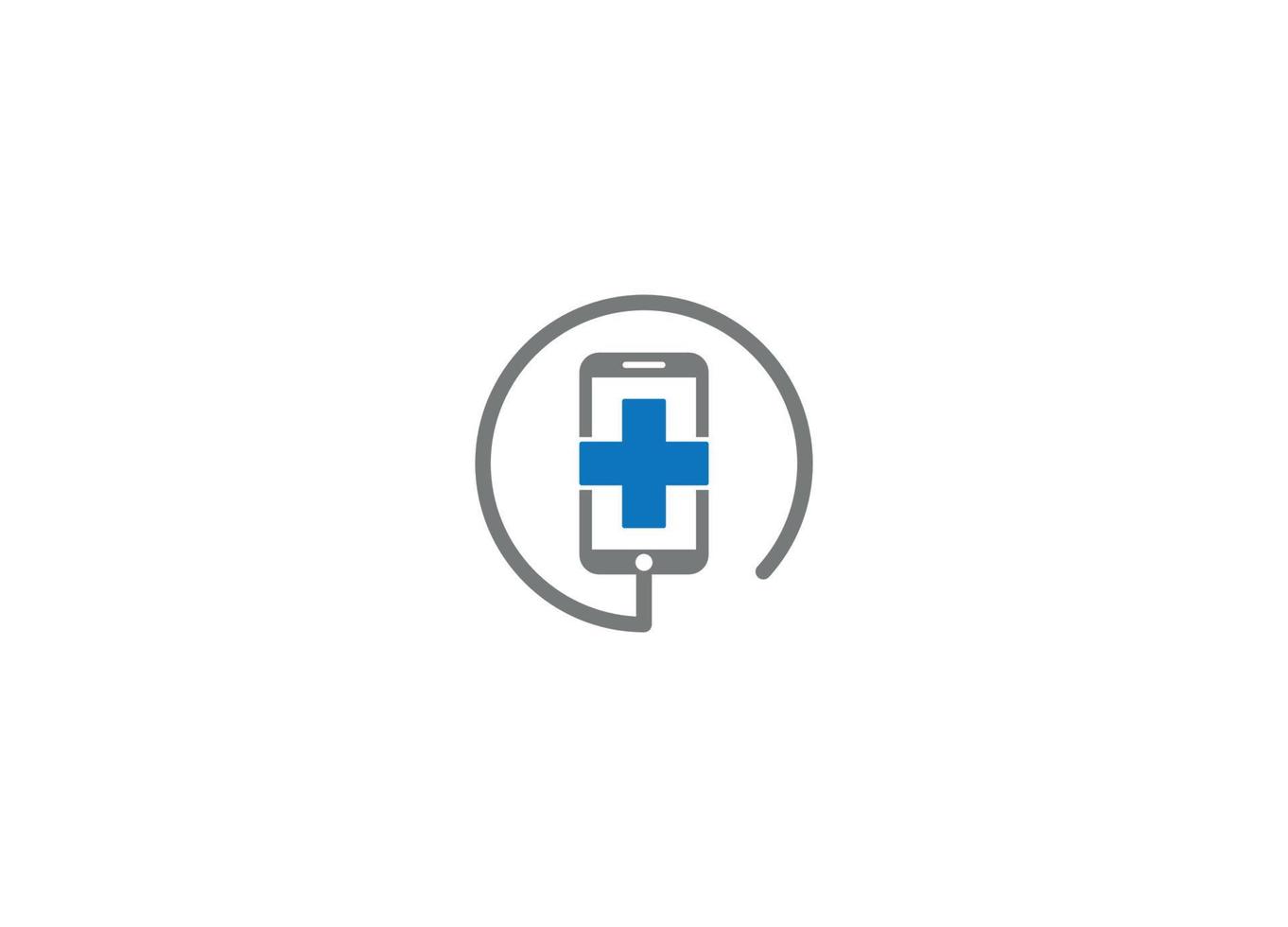 Creative modern logo of mobile doctor design vector icon template