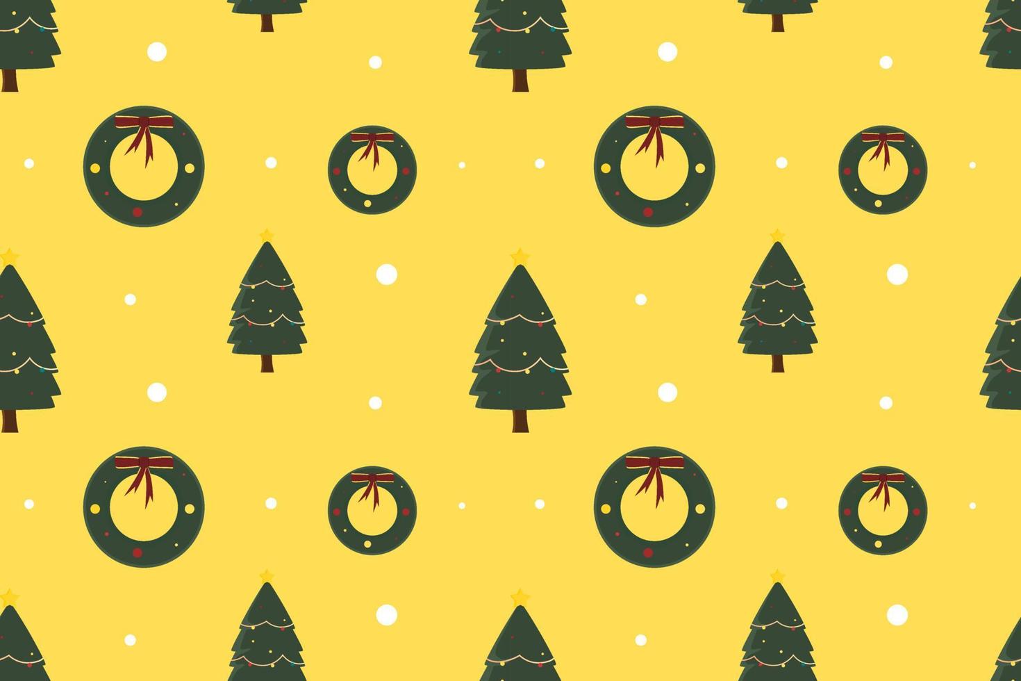 Christmas Natal Tree Seamless Pattern vector