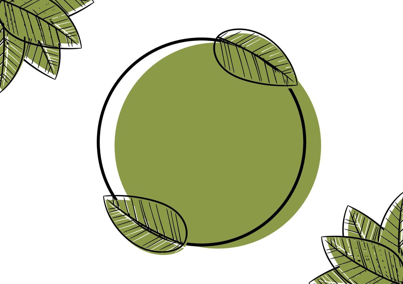 Fondo de hoja en color verde natural. vector