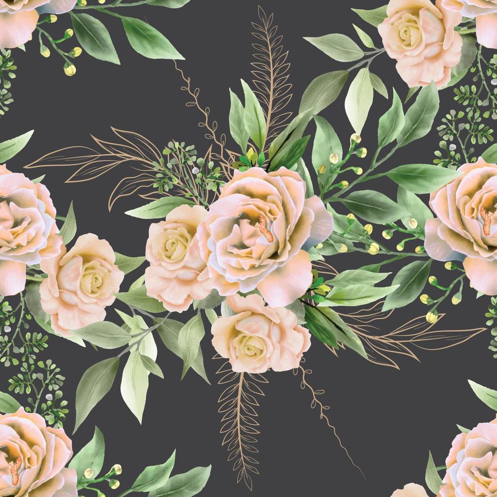 Beautiful and elegant floral seamless pattern vector