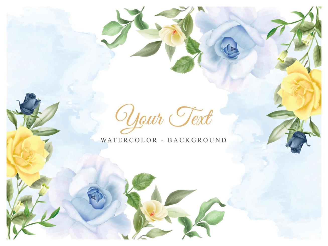 Beautiful blue and yellow flowers background illustration 5002204 Vector  Art at Vecteezy