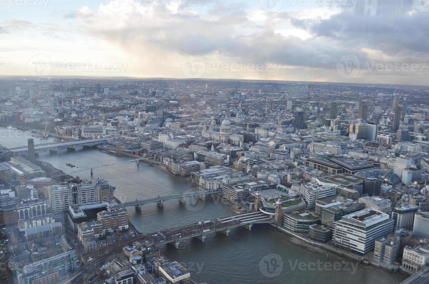 Aerial view of London photo