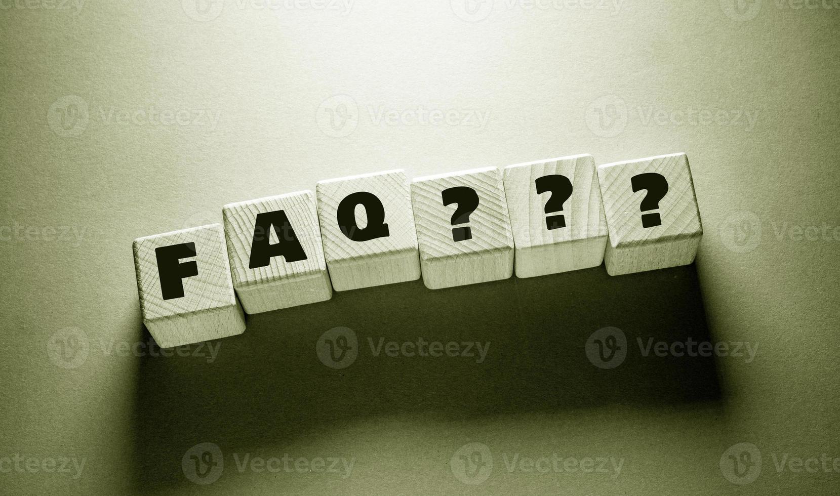 Faq Word with Wooden Cubes photo