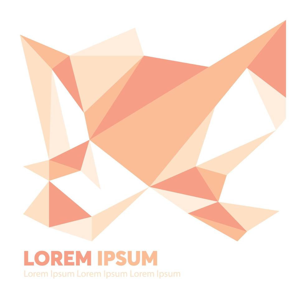 Orange White Light Polygonal Mosaic Background, Vector illustration, Business Design Templates