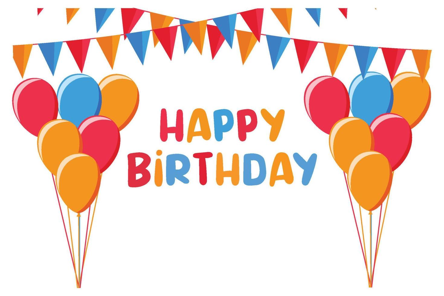 Happy Birthday wish  balloons background vector