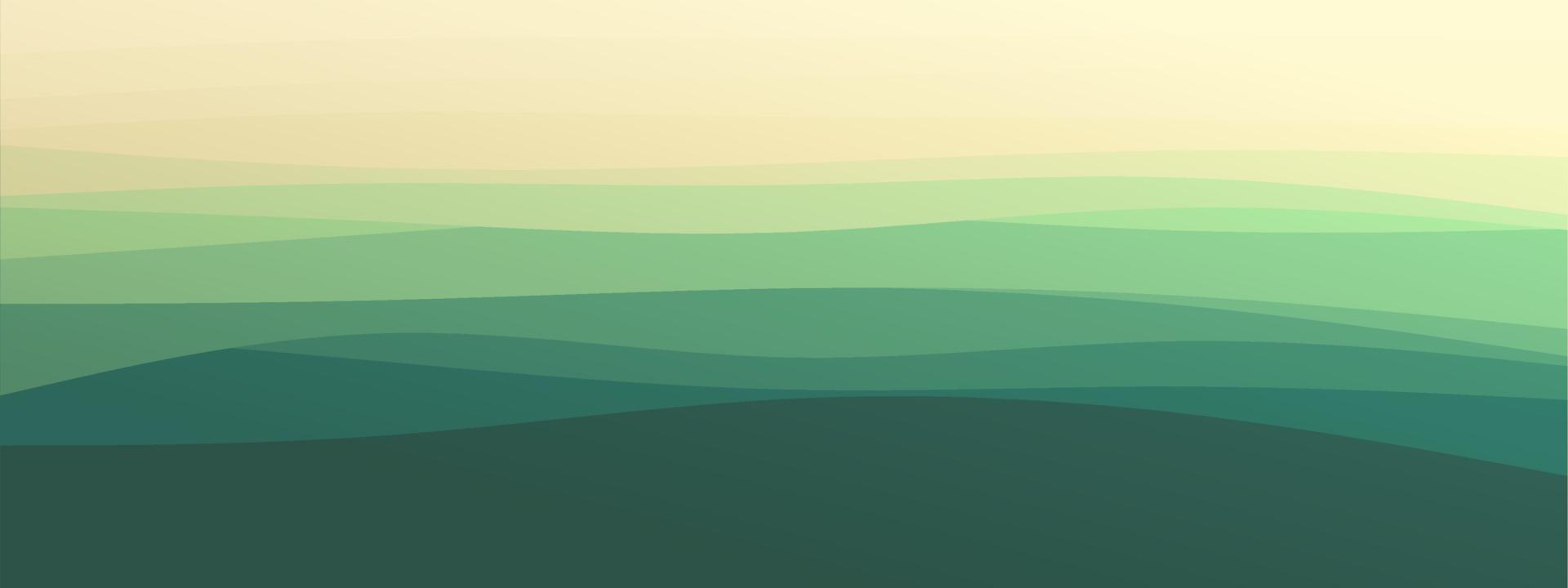 líneas onduladas abstractas geométricas de moda fondo degradado color combinado verde oscuro natural. plantilla moderna para el sitio web de la página de destino de la tarjeta de presentación del cartel. ilustración vectorial eps 10 vector