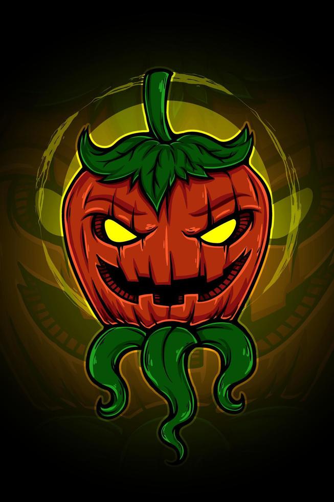 Smile pumpkin vector illustration