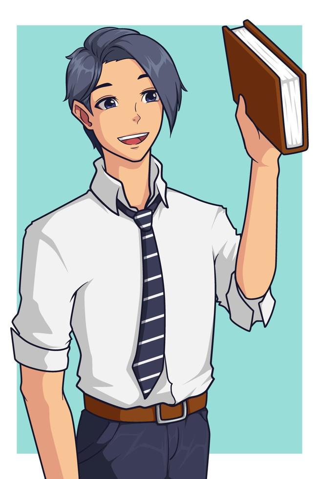Happy teacher character illustration vector