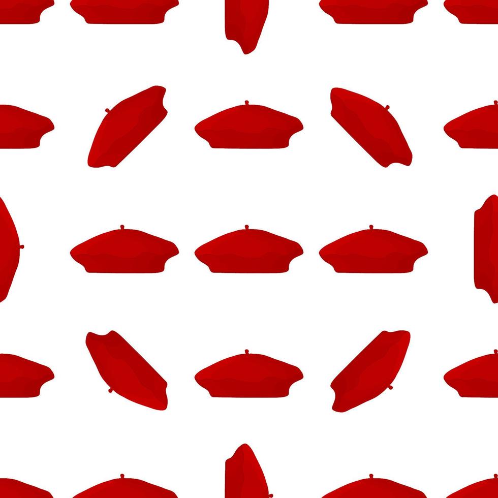 Ilustración sobre el tema patrón de colores sombreros boina vector
