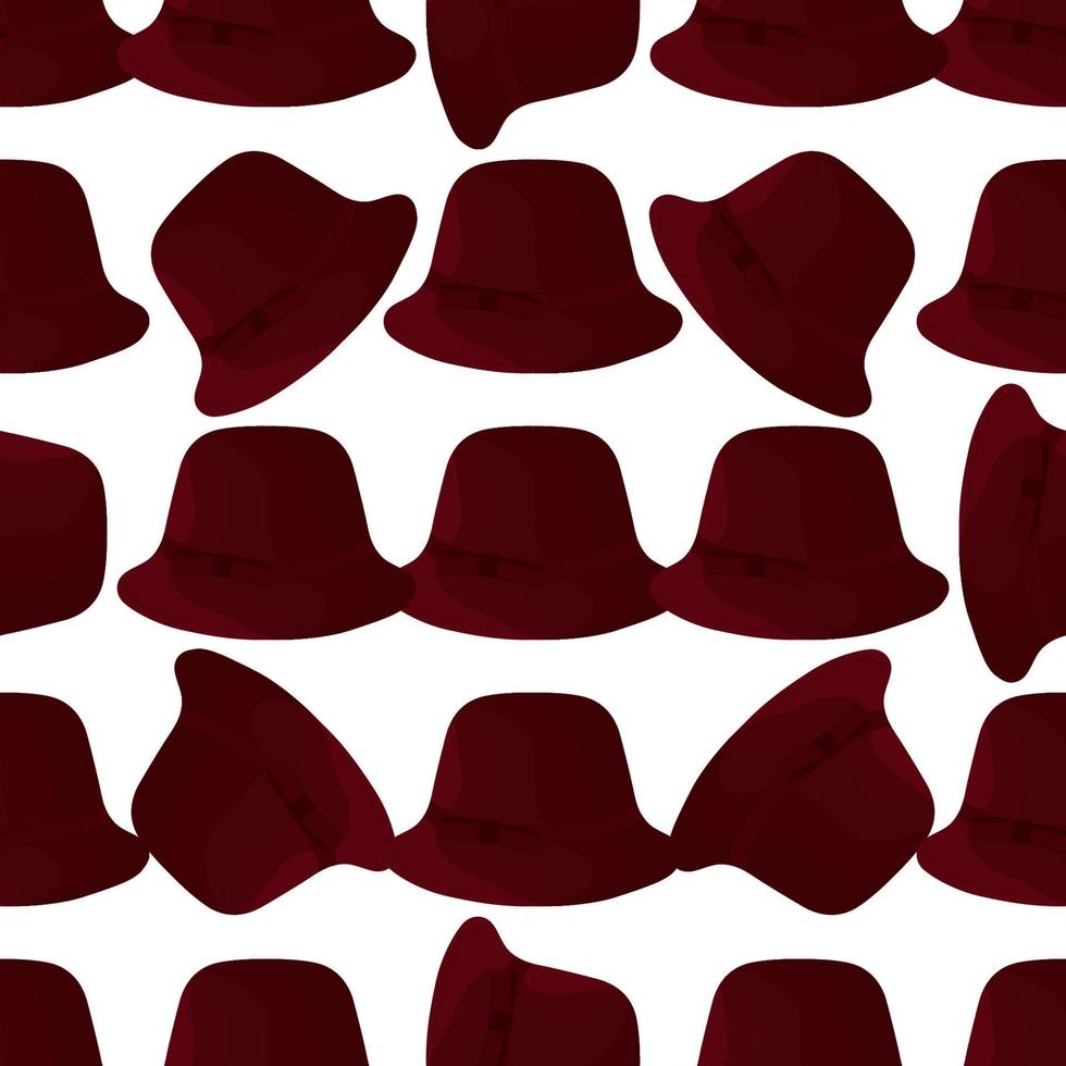 Illustration on theme colored pattern hats panama vector