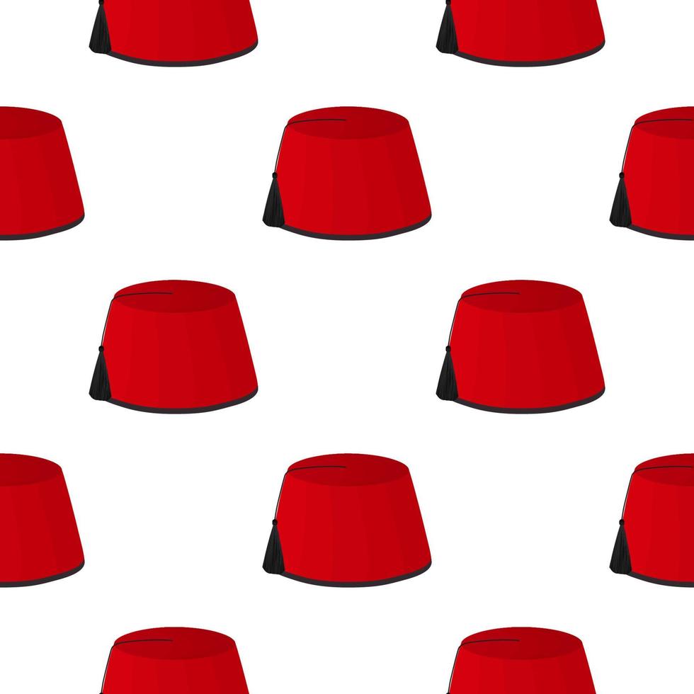 Illustration on theme pattern hats ottoman fez vector
