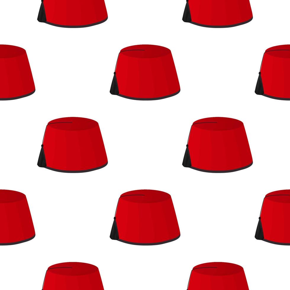 Illustration on theme pattern hats ottoman fez vector