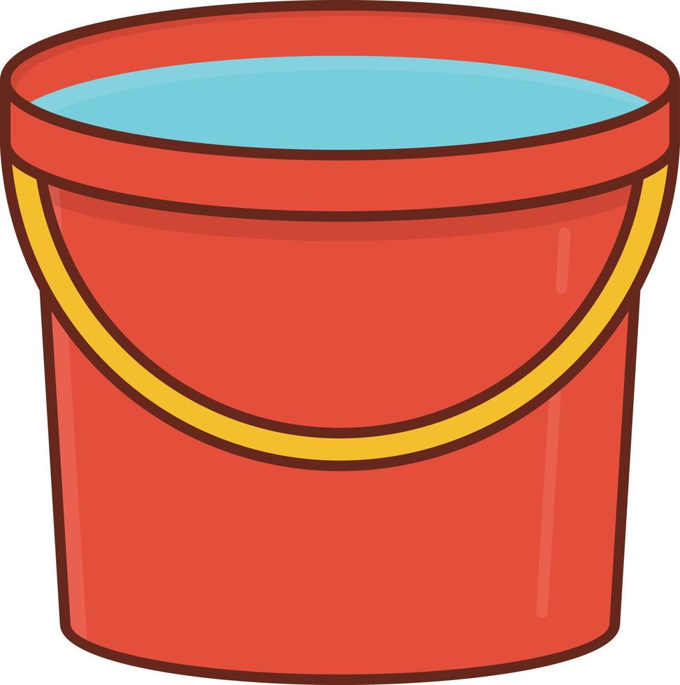 bucket Vector illustration on a transparent background. Premium quality symbols. Vector Line Flat color  icon for concept and graphic design.