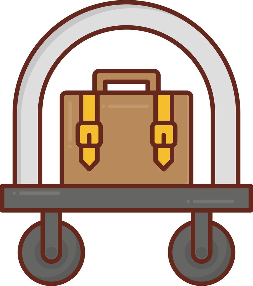 Ilustración de vector de equipaje sobre un fondo transparente. símbolos de primera calidad. icono de color plano de línea vectorial para concepto y diseño gráfico.