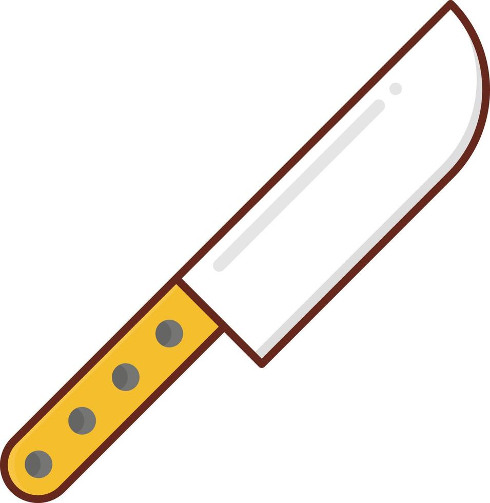knife Vector illustration on a transparent background. Premium quality symbols. Vector Line Flat color  icon for concept and graphic design.